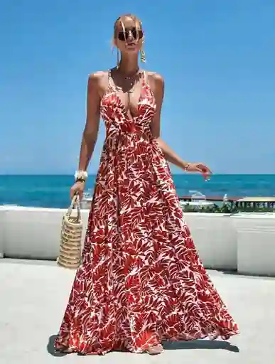 Vestido Largo De Verano Casual Talla L / Xl