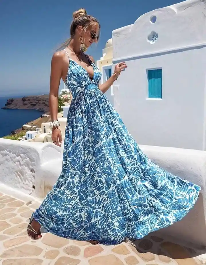 Vestido Largo De Verano Casual Talla S / M