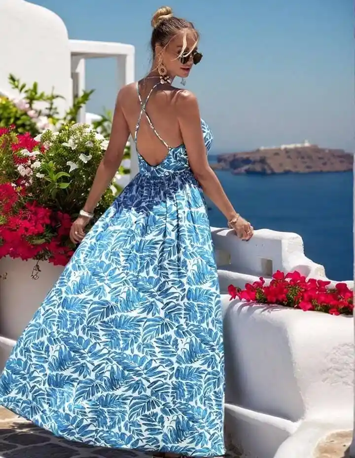 Vestido Largo De Verano Casual Talla L / Xl