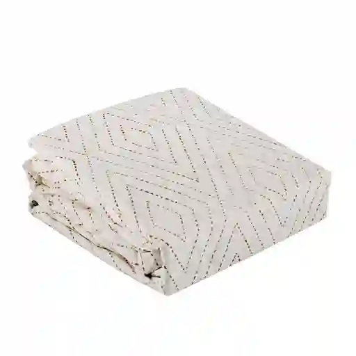 Juego Sabanas Expressions Geometric 150h Queen Taupe 100% Algodon