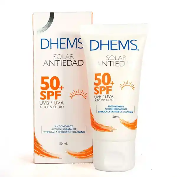 Protector Solar Dhems Antiedad Sin Color 50ml