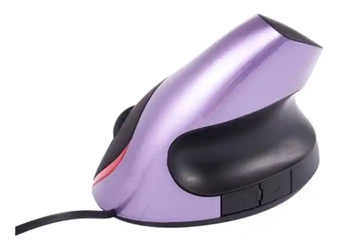 Mouse 5d Vertical Ergonómico Cable Túnel Carpiano Óptico Rosado