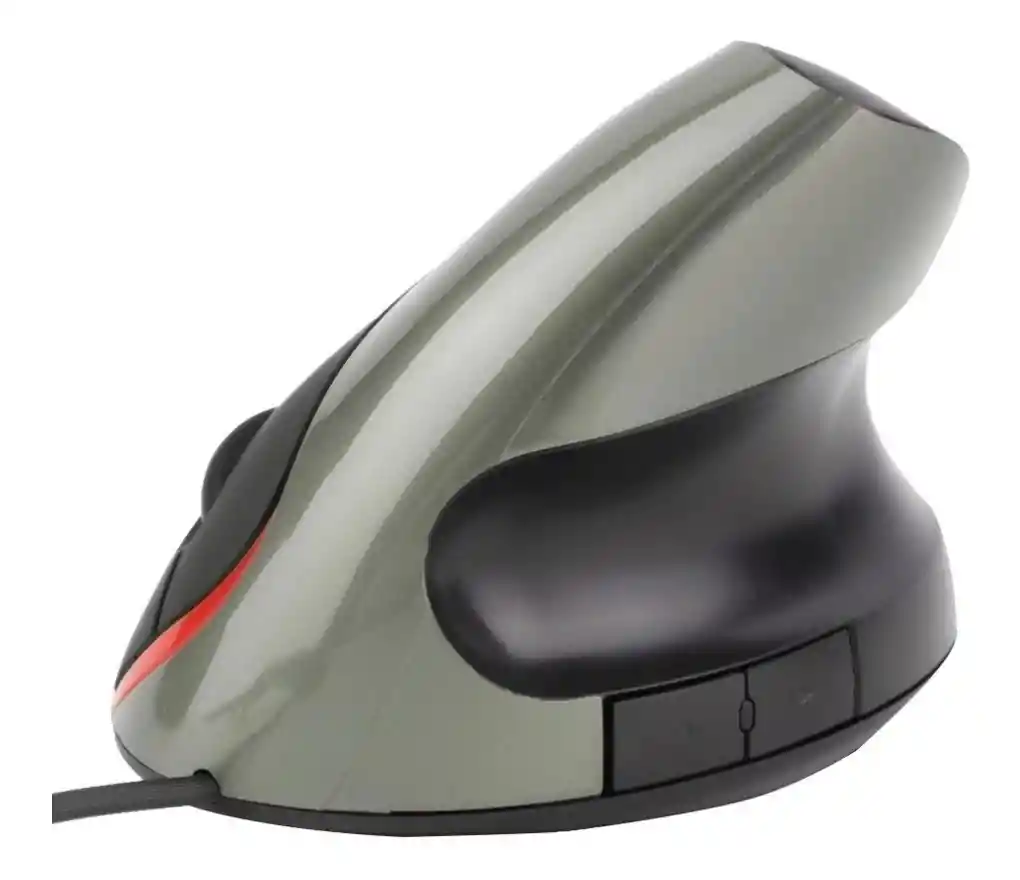 Mouse 5d Vertical Ergonómico Cable Túnel Carpiano Óptico Gris