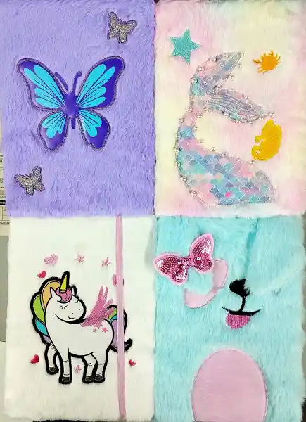 Agenda De Peluche Con Figuras X100 Hojas Cuadriculadas Se Envia De Acuerdo A Dipsonibilidad En Tienda