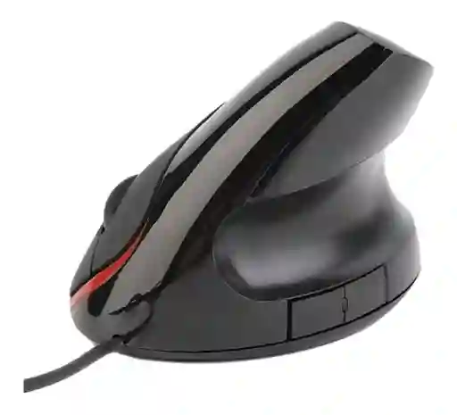 Mouse 5d Vertical Ergonómico Cable Túnel Carpiano Óptico Negro