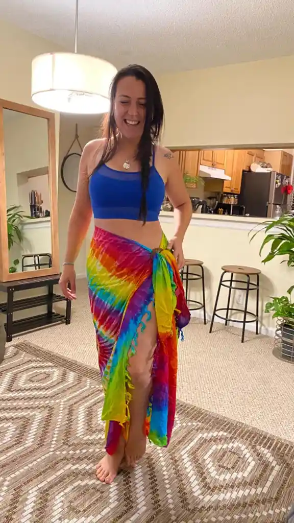 Vestido -pareo-sarong Usalo De Varias Formas De Vacaciones , Estampado Vacaciones En La Playa Para Mujeres