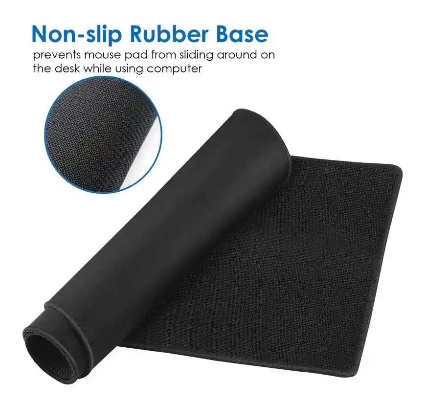 Pad Mouse Extra Largo 80x30 Cm Antideslizante Negro