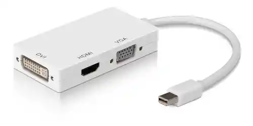 Adaptador 3 En 1 Mini Displayport A Hdmi, Vga, Dvi