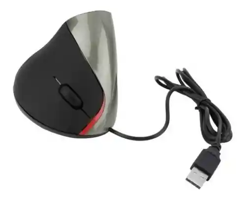 Mouse 5d Vertical Ergonómico Cable Túnel Carpiano Óptico Gris