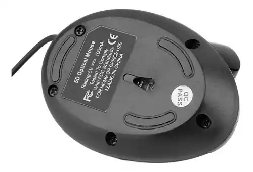 Mouse 5d Vertical Ergonómico Cable Túnel Carpiano Óptico Gris