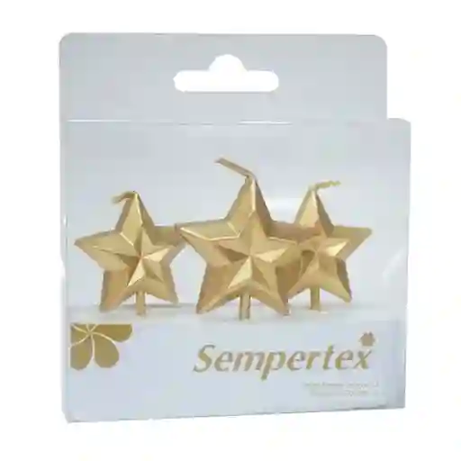 Velas Estrella Relieve X 3 Unid