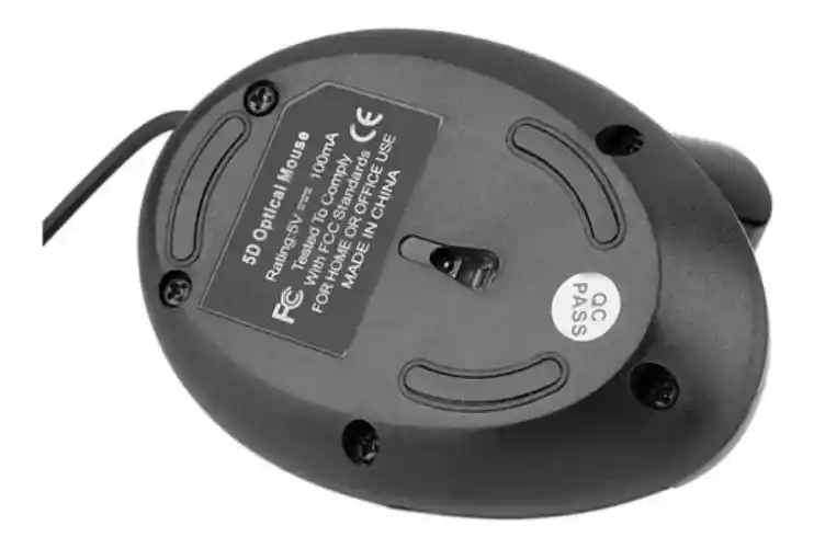 Mouse 5d Vertical Ergonómico Cable Túnel Carpiano Óptico Azul