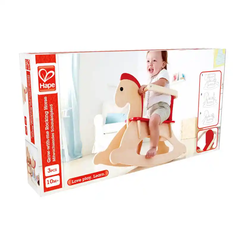 Juego Montable Caballito Mecedora De Madera Para Niños
