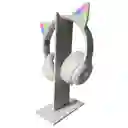 Audífonos Inalámbricos De Gato B90 Luz Rgb + Base Blanca Onikuma