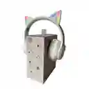 Audífonos Inalámbricos De Gato B90 Luz Rgb + Base Blanca Onikuma