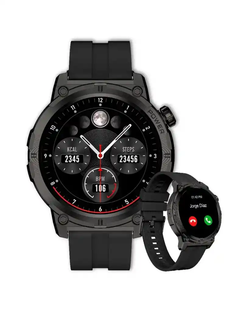 Reloj Smartwatch Era Army Eros Binden Con Asistente De Voz Negro