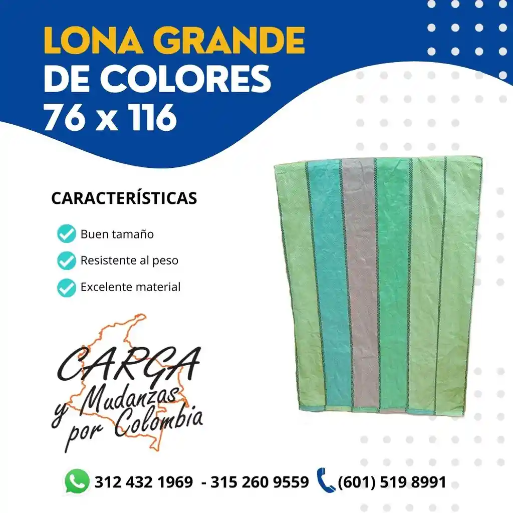 Lona De Colores De 116x76 Unidad-empaque