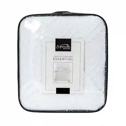Cubre Cama Expressions Basic Doble Blanco 100% Poliester
