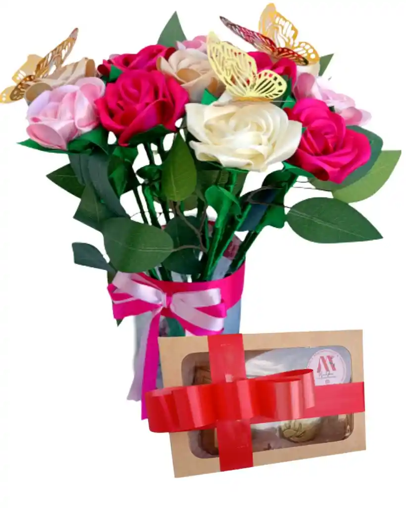 Ramo De Flores Y Chocolates Unicornio Eterno