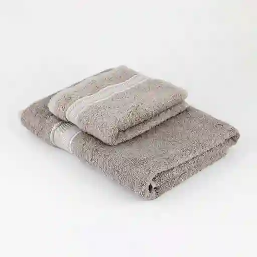 Toalla Cannon Benny 70x140cm 40x70cm Gris 500 Gr 2 Und Algodon