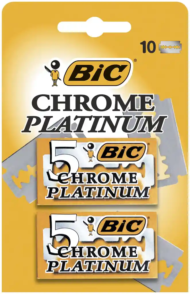 3 Cajasde Hojas Bic Cuchillas Afeitar Barberia Con Platino Y Cromo