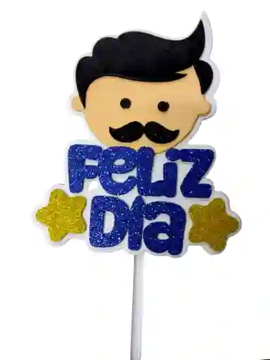 Topper Torta Pastel Feliz Dia Papa Padre Decoración Fiestas