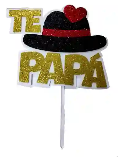 Topper Torta Pastel Te Amo Papa Decoración Fiestas