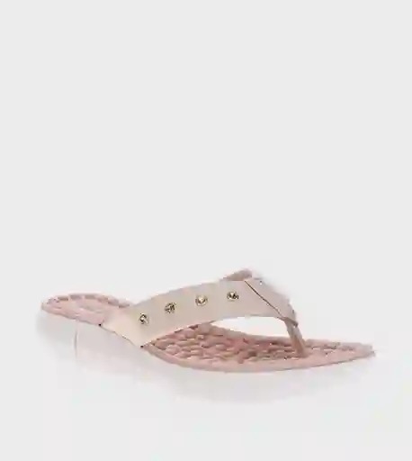 Sandalia Plana Crema-dorado Modare Talla 38