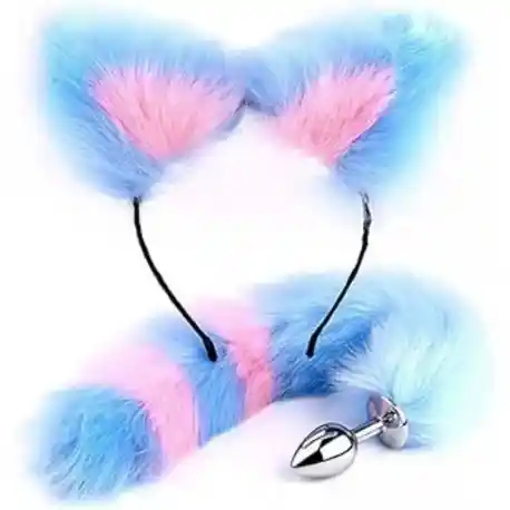 Kit Anal Con Plug, Pezoneras, Orejas Y Mordaza Fantasy