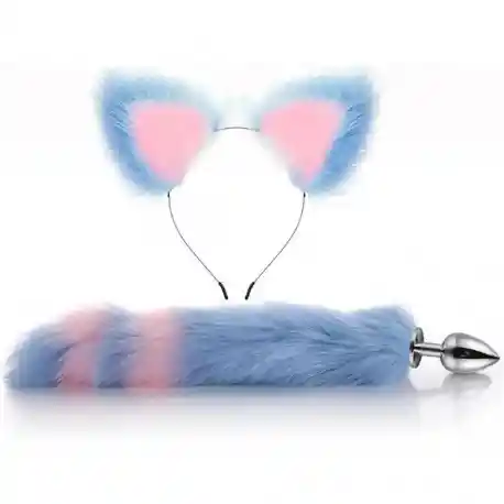 Kit Anal Con Plug, Pezoneras, Orejas Y Mordaza Fantasy