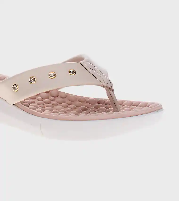 Sandalia Plana Crema-dorado Modare Talla 39