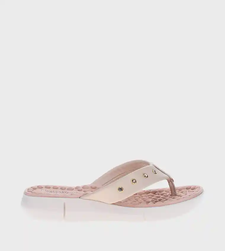 Sandalia Plana Crema-dorado Modare Talla 39