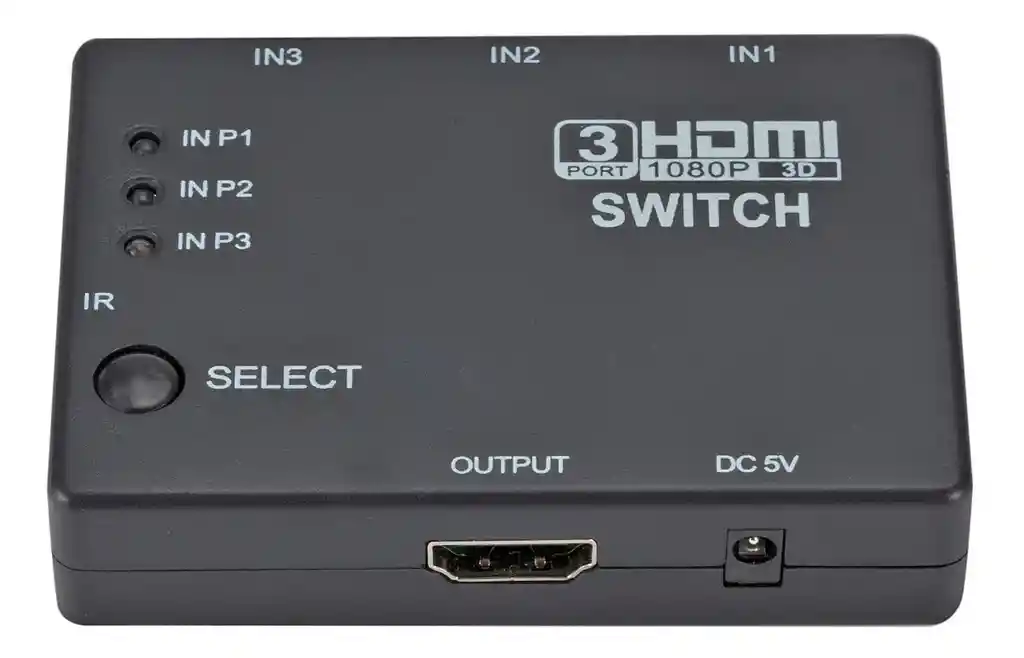 Hdmi Switch Multiplicador Selector 3x1 Full Hd 1080p Control