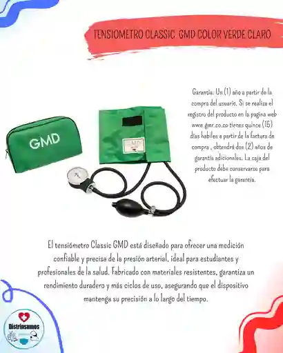 Tensiometro Classic Gmd Verde Claro