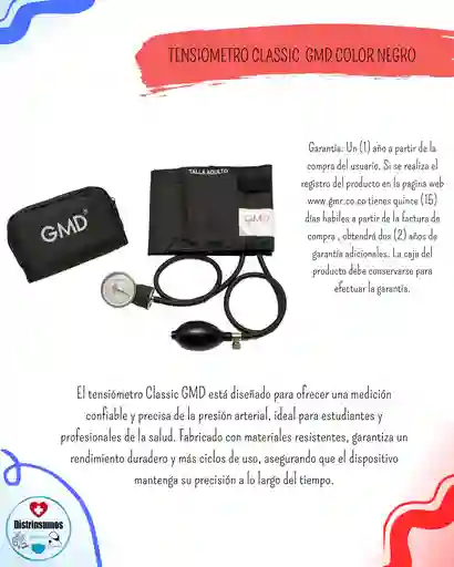 Tensiometro Classic I Gmd Color Negro