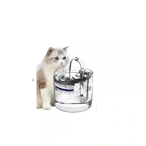 Fuente De Agua Para Mascotas Gatos Silencioso Automatico Color Transparente Oscuro