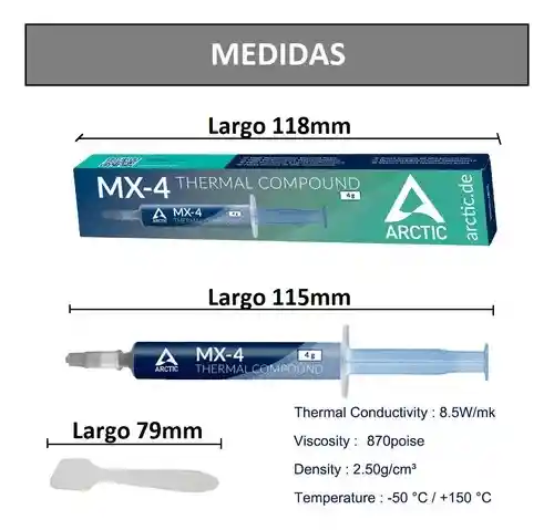 Crema O Pasta Refrigerante Disipadora Térmica Arctic Mx4 4gr