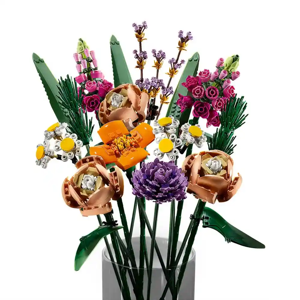 Juego De Construcción Lego 756 Piezas Ramo De Flores Adultos