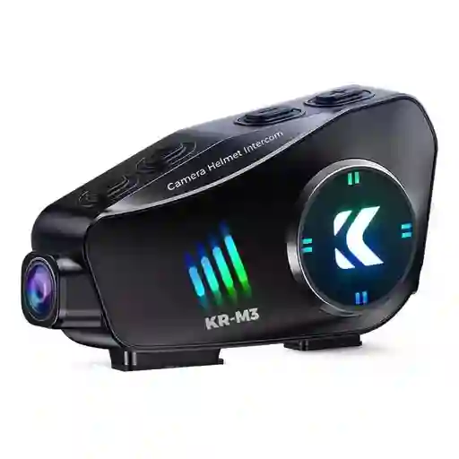 Intercomunicador Con Cámara Fhd Casco Bluetooth Wifi Kr-m3