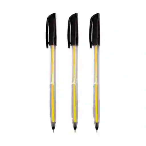 Boligrafo Gel 0.7 Negro X 3 Norma