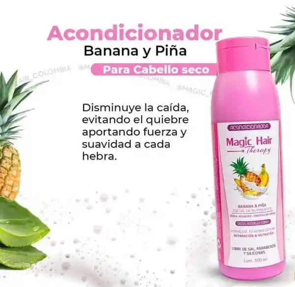 Acondicionador Banana Y Piña Para Cabello Seco Therapy 500 Ml