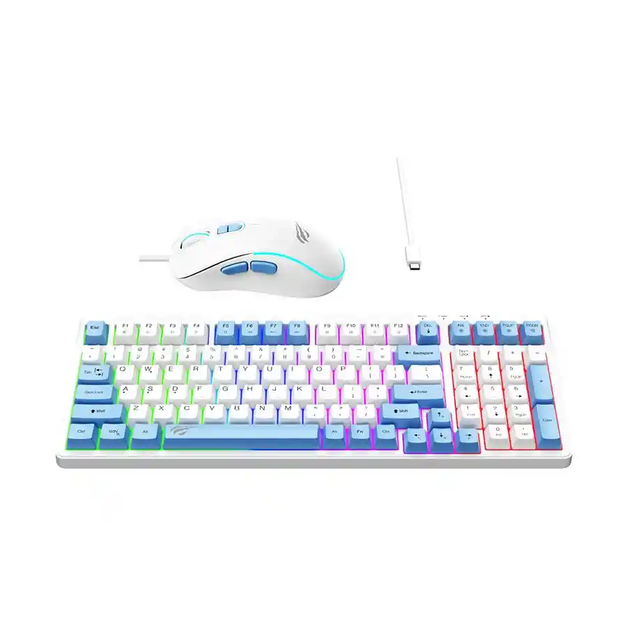 Combo De Teclado Y Mouse Gamer Havit Kb891cm / Color Blanco