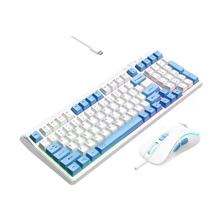 Combo De Teclado Y Mouse Gamer Havit Kb891cm / Color Blanco