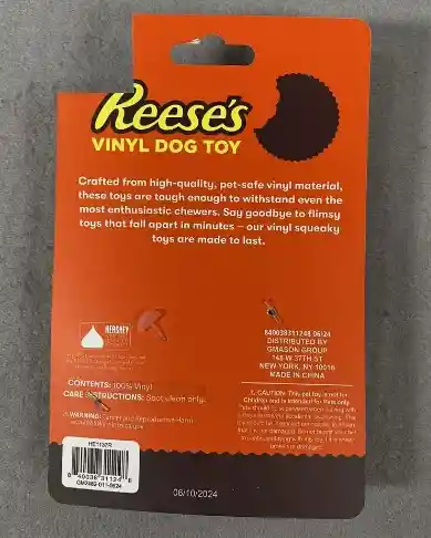 Taza De Mantequilla De Maní Reese’s Vinilo Plástico Chirriante Perro Mascota Juguete