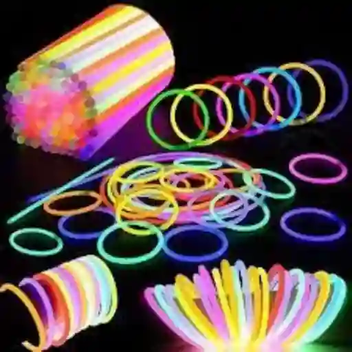 Manillas De Neón X 50 Unidades Accesorios Hora Loca Neón Pulceras