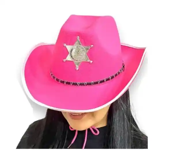 Sombrero De Vaquero Rosa Con De Fieltro Barbie