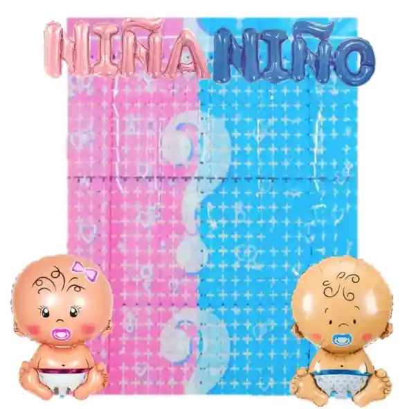 Set Revelación De Genero Niña Y Niño