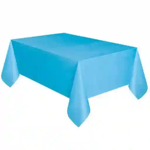 Mantel Tipo Tela Fiestas Cumpleaños 135x183cm Azul