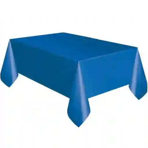 Mantel Tipo Tela Fiestas Cumpleaños 135x183cm Azul