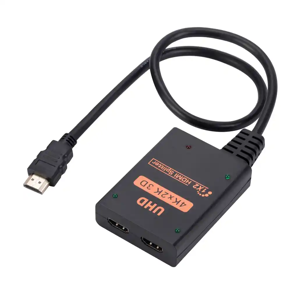 Splitter Hdmi 1x2 Con Cable Hdmi 4k, 3d + Cable Alimentación